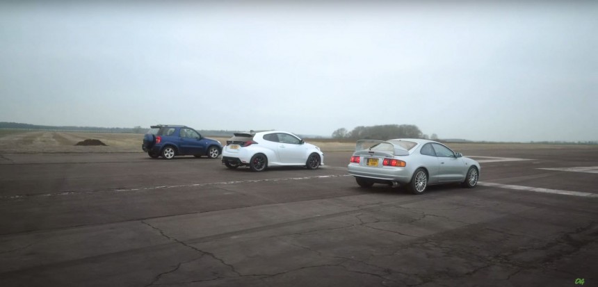 Toyota GR Yaris Drag Races Celica GT\-Four, RAV4 Comes out to Play