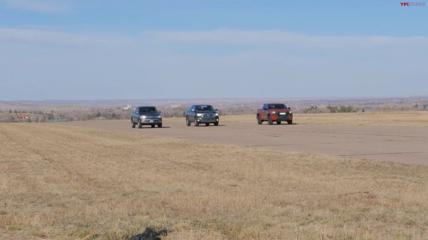 Three Generations of Toyota Tundra Emergency Brake Test