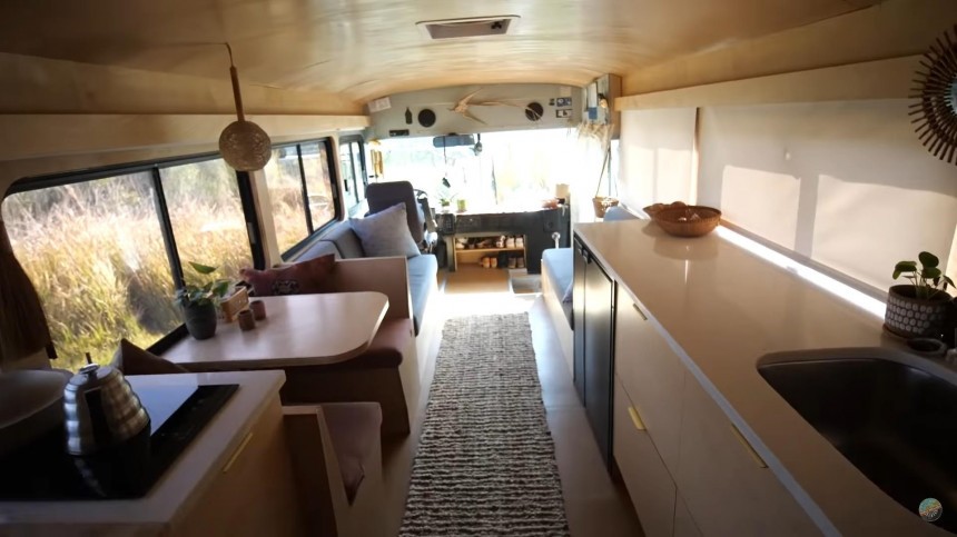 Transit Bus Got a Complete Camper Makeover and Turned Into Stunning Off\-Grid Home