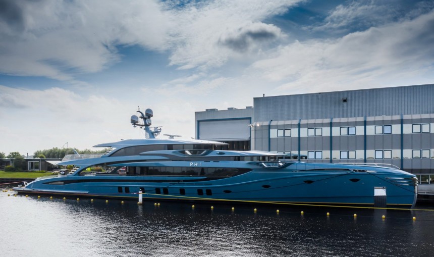 PHI is a custom superyacht delivered in 2021, blocked in London since later that same year