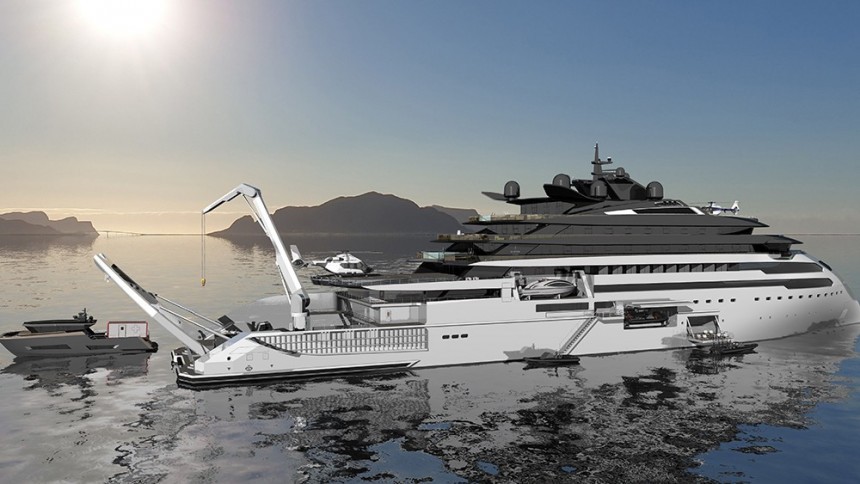 The CX127 superyacht explorer has the X\-BOW feature, which allows it to easily cut through rough waters