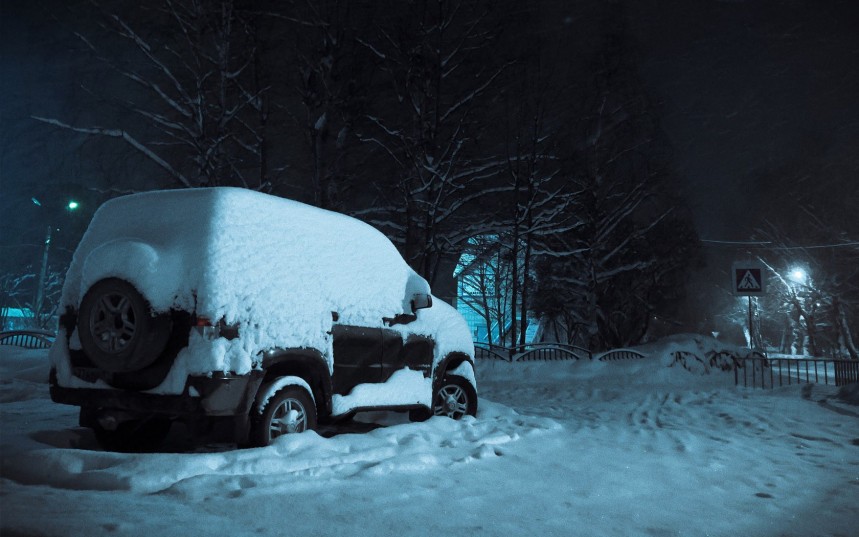 Snowed in SUV