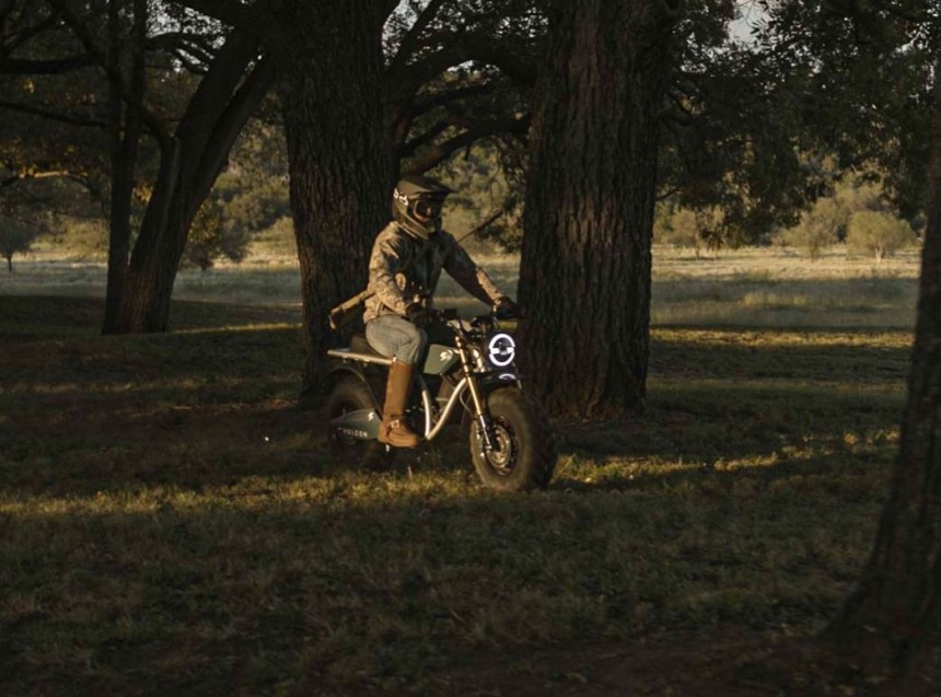 The Grunt is an all\-electric, all\-terrain motorcycle made in Texas, U\.S\.