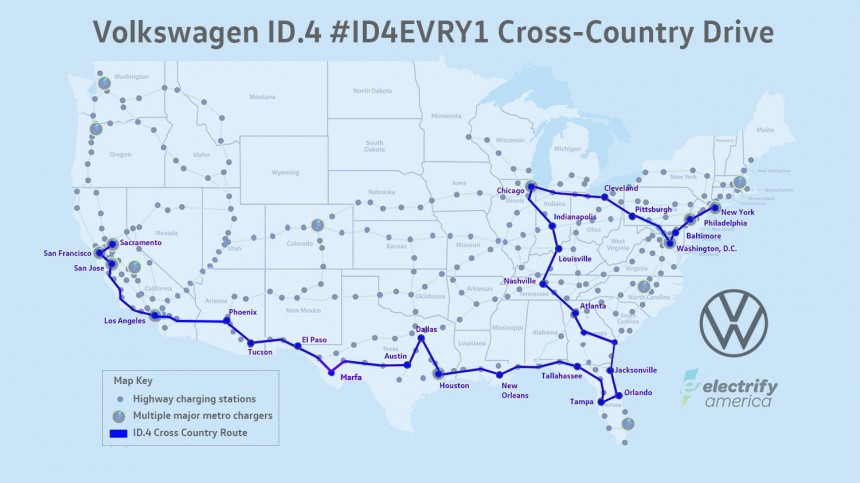 Volkswagen ID\.4 EV Cross Country Route