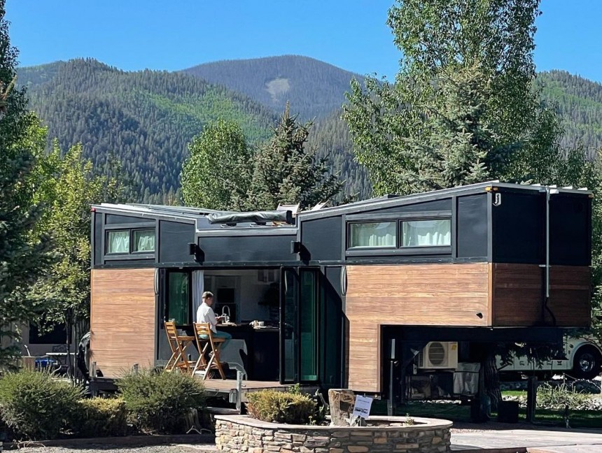 Vulcan, the flagship model from Custom Travel Homes, is a \$400K tiny mansion