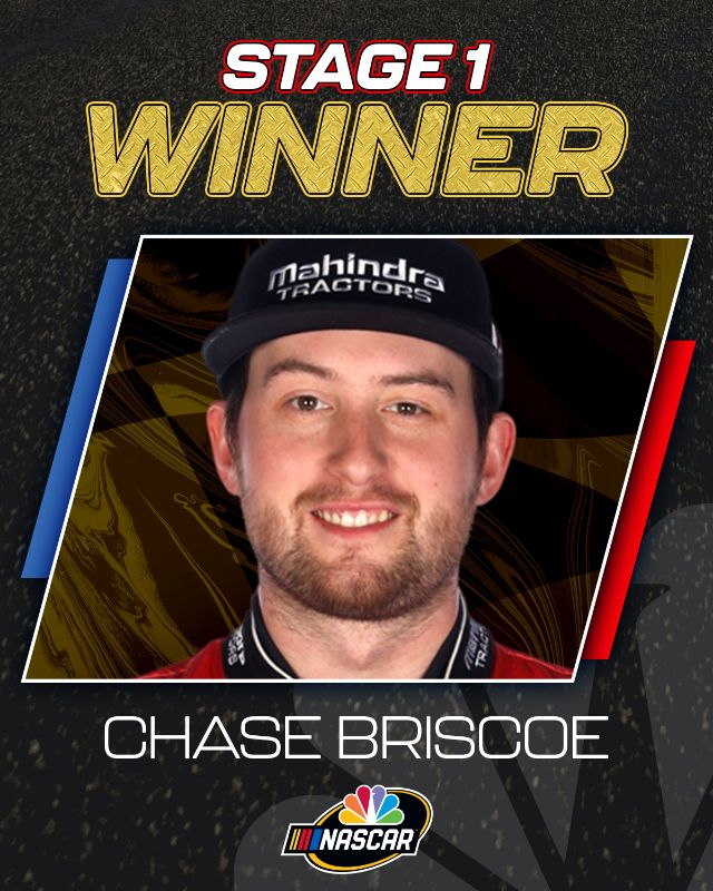 Chase Briscoe picks up a playoff point by staying out to win Stage 1.