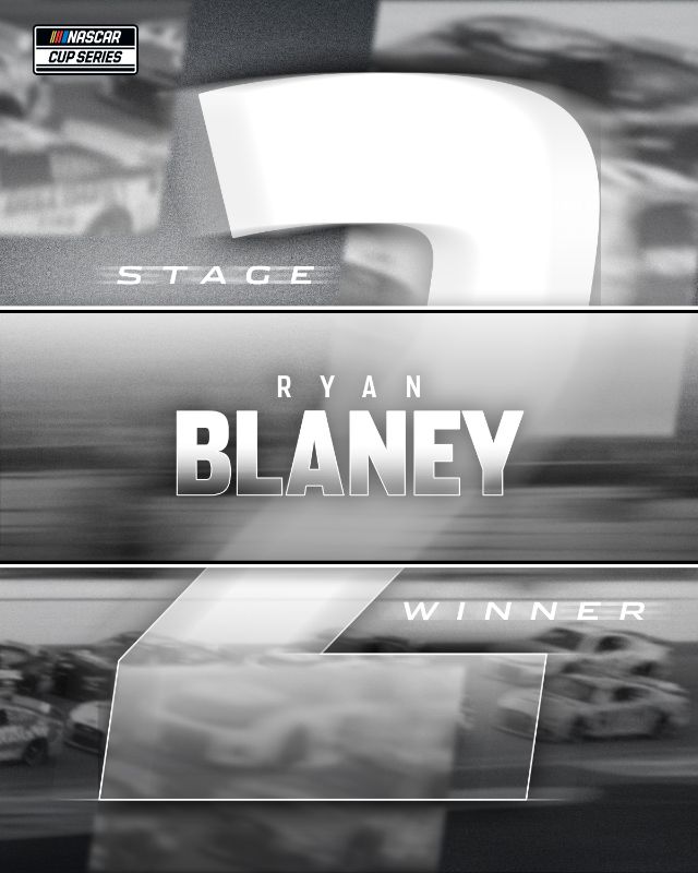 Ryan Blaney is taking home an important Playoff point after his Stage 2 win.