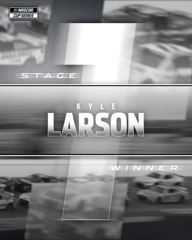 Nothing happened during the last three laps, so Kyle Larson is the winner of Stage 1.