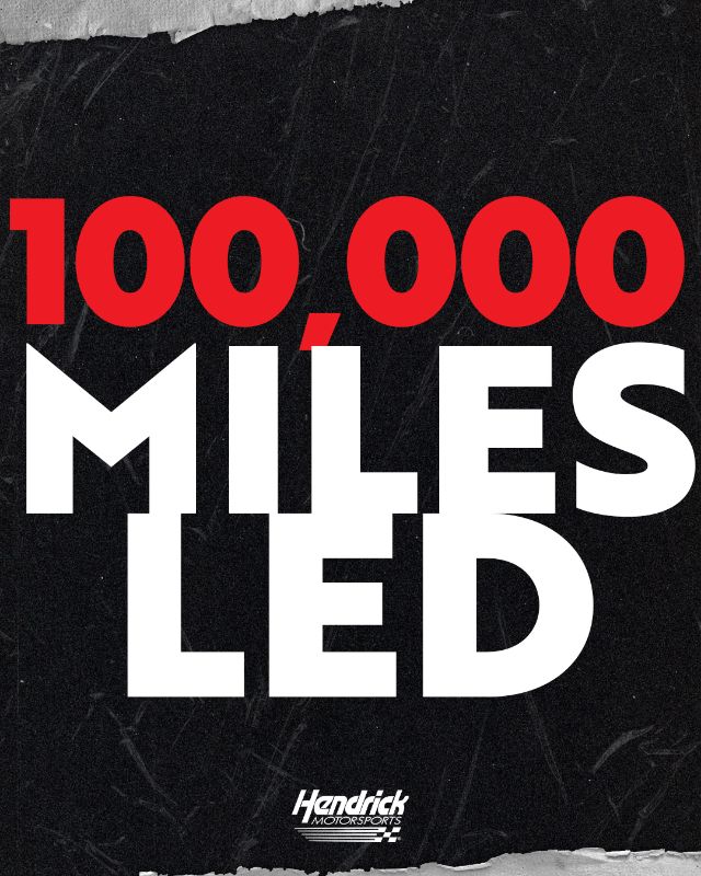 Apparently, history is made in this race. With Chase Elliot out in front, Hendrick Motorsports exceeded 100,000 miles led in their history. A superb achievement for one of the best teams in the history of NASCAR. Congrats to Hendrick.