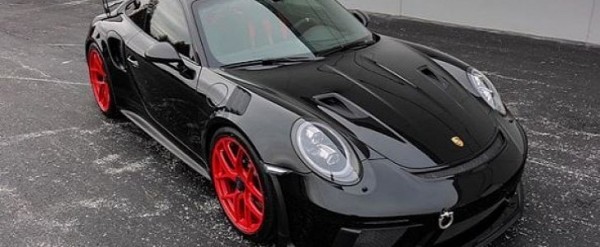 Black 2019 Porsche 911 Gt3 Rs On Red Wheels Looks Amazing