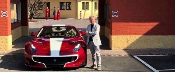 Horacio Pagani Poses With His Insane Spec Ferrari F12 Tdf At Maranello Factory Autoevolution