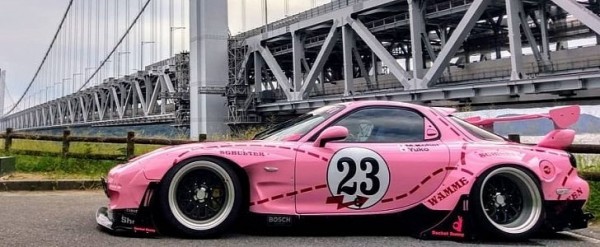 Japanese Girl Turns Her Mazda Rx 7 Into A Pink Pig Porsche