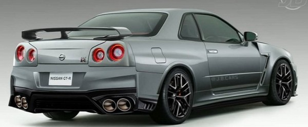 R35 Nissan Gt R Butt Lift For R34 Looks Credible Rear Wing Too