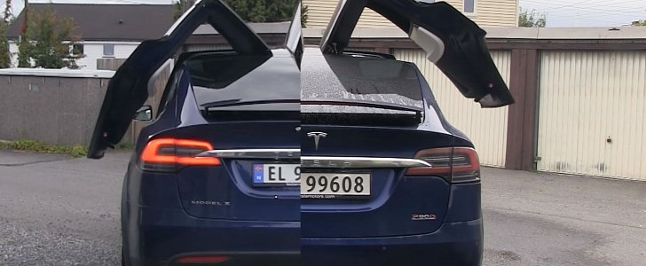 Tesla Model X falcon doors