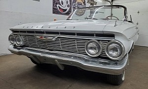 1-of-2 1961 Chevrolet Impala Is Literally a Piece of GM History, Flexes Top V8 Muscle