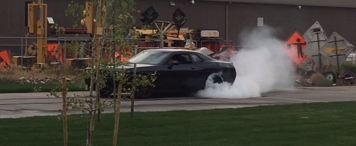 10-year-old does Hellcat burnout