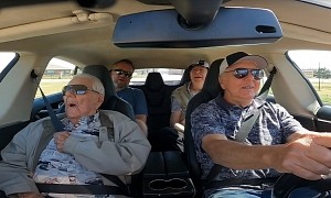 100-Year-Old WW2 Veteran Takes First Ride in a Tesla, His Reaction Is Priceless