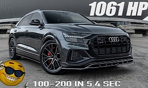 1,000-HP Audi SQ8 Tears Time-Space With a World-Record 62–124 MPH Time of 5.41 Seconds