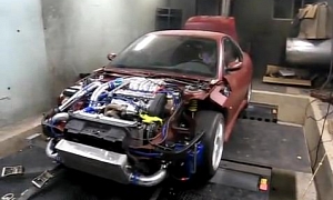 1,000 hp AWD Fiat Coupe With Mitsubishi 3000 GT Engine Tears Up the Dyno