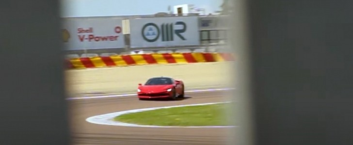 Ferrari SF90 Stradale powersliding at Fiorano