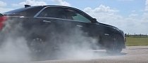 1,000 HP Hennessey Cadillac CTS-V Destroys Its Rear Tires, Does a Very Good Job