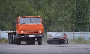 1,000 HP Kamaz "Drift" Truck Is Built in Russia, Does Tandem Drifting