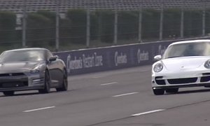 1,000 HP Porsche 911 Turbo with 6-Speed Manual Drag Races Two 1,000 HP GT-Rs