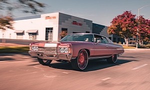 1,000-HP Supercharged 1971 Chevy Impala Graces SEMA Like a Rose Gold Donk King
