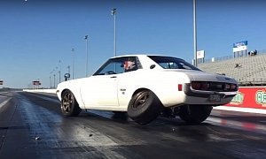 1,000 HP Toyota Celica Loses a Wheel While Drag Racing