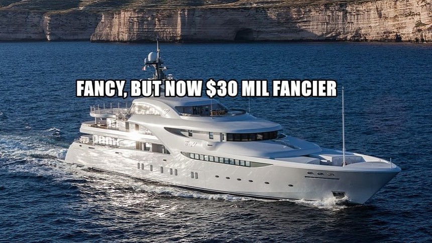 $100 million superyacht Kosatka (ex Graceful) underwent a $31 million refit while under sanctions