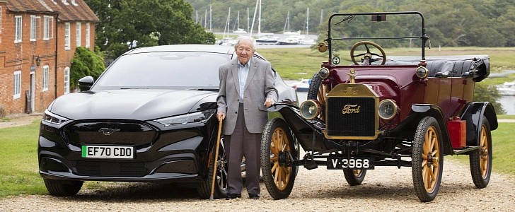 101-year-old man drives Ford's Mustang Mach-E