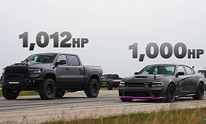 1,012-HP Mammoth TRX Drags 1,000-HP Charger Jailbreak, Someone Gets Destroyed