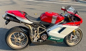 10K-Mile 2007 Ducati 1098S Tricolore Appears to Dig Its High-End Aftermarket Jewelry