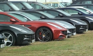 11 Ferrari FFs Parked in a Row!