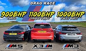 1,100-HP BMW X3M Drags Heavily Tuned M3, M5, Proves There's Such a Thing As Too Much HP