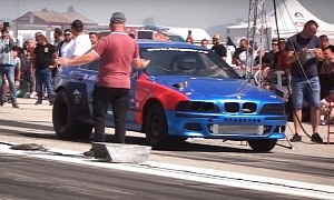 1,200 HP BMW 5 Series Crashes, Rolls Over at 124 Mph During Drag Race