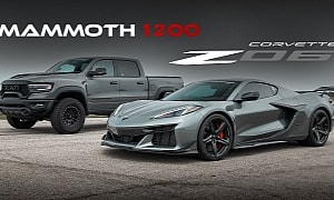 1,200-HP Mammoth 1200 TRX Drags Stock Corvette Z06 Z07: America Is Great Again, at 130 Mph