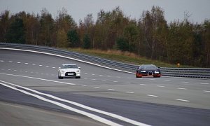 1,200 HP Nissan GT-R Races 1,200 HP Bugatti Veyron on Papenburg High Speed Oval <span>· Video</span>