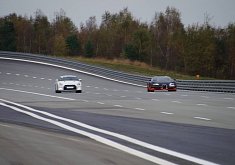 1,200 HP Nissan GT-R Races 1,200 HP Bugatti Veyron on Papenburg High Speed Oval