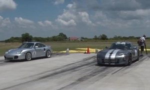 1,200 HP Porsche Humiliates 1,500 HP Viper, Other Twin-Turbo Beasts in Drag Races