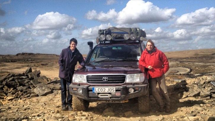Graham and Ed With the Toyota Land Cruiser