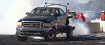 $1,212 Buick Ford F-250 Super Duty Car/Truck Mashup Does Single-Wheel Burnouts
