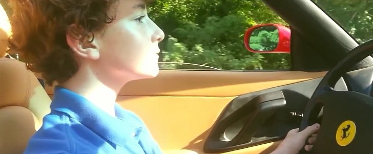 3-Year-Old Drives His Father’s Ferrari