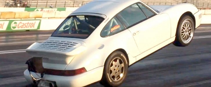 1,300 HP Twin-Turbo Porsche 911 Pulls Monster Wheelstand