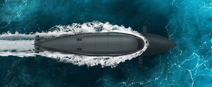 Victa is presented as the world's first hybrid boat that is also capable of diving like a submarine, for secret military operations