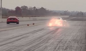 1,400 HP Dodge Viper Has Fiery Drag Racing Crash, Stock Engine Explodes