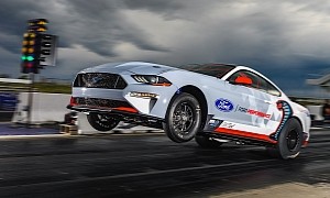 1,400 HP Electric Mustang Dragster Hits the Strip, 8.27s Time Is a Breeze