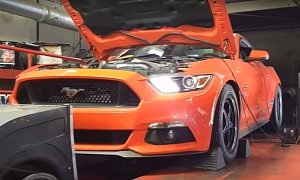 1,416 RWHP 2015 Ford Mustang GT Tears Up the Dyno with Its Twin-Turbo Setup