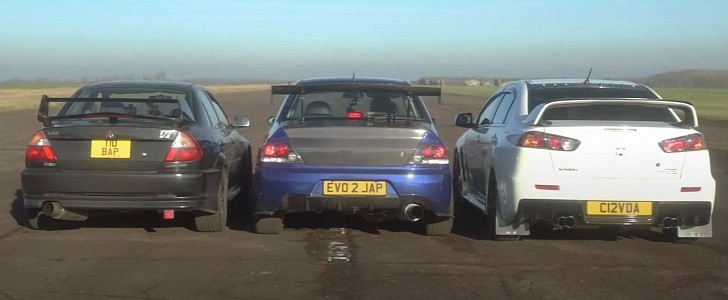 1,450-HP 3-Way Mitsubishi Drag Race Shows Older Evos Are Still the Best