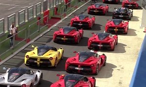 15 LaFerrari Hypercars Show Up for Cavalcade Rally in 2015